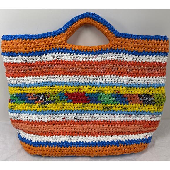 Upcycled Plarn Crocheted Tote Bag - Picture 3 of 7